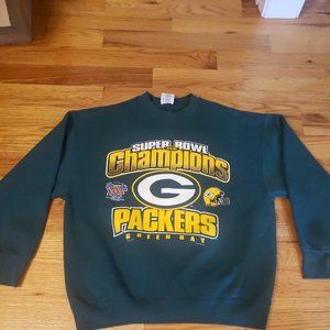 Vintage Adult Green Bay Packers Super Bowl Champions Sweatshirt 1997 X-Large, XL